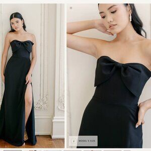 Revelry Monroe Crepe Dress in Deep Olive - 813